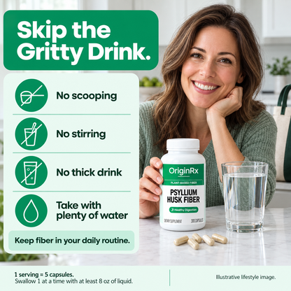 OriginRx Psyllium Husk Capsules