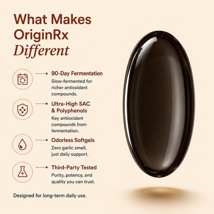 OriginRx Fermented Black Garlic Extract