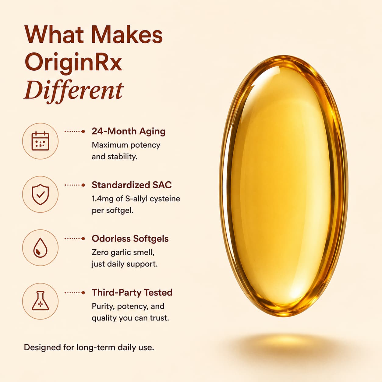 OriginRx Aged Garlic Extract